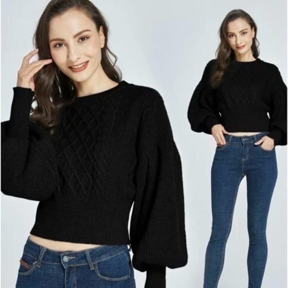 SSLR CHUNKY oversized crew neck sweater. NWT